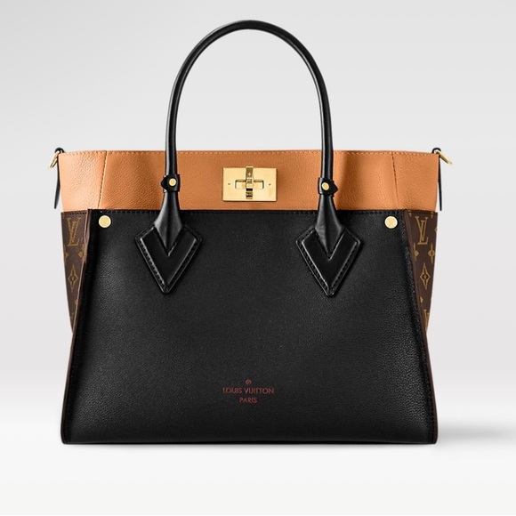 NWT Louis Vuitton ON MY SIDE MM Handbag Black Brown - Picture 3 of 13